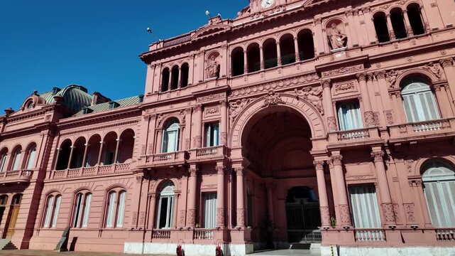 Facade of Casa Rosada Presidential Palace, Plaza de Mayo, Buenos Aires, Argentina