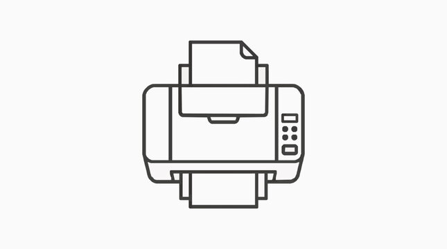 Professional printer icon for office and tech presentations