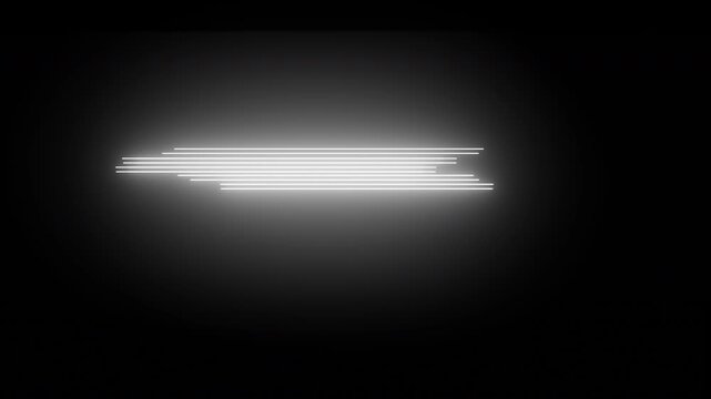 Glowing white circuit lines bundle bending, seamless loop hud overlay element