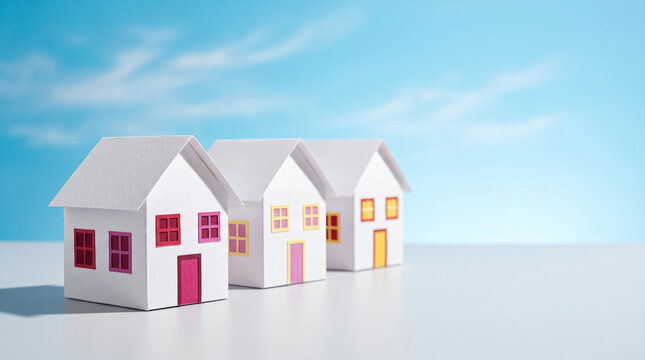 aper Houses Model for Real Estate Market Concept