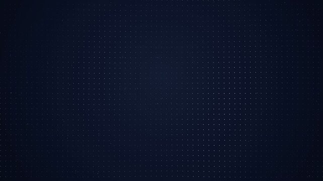 Abstract dark blue digital background with subtle glowing dot grid pattern and soft light