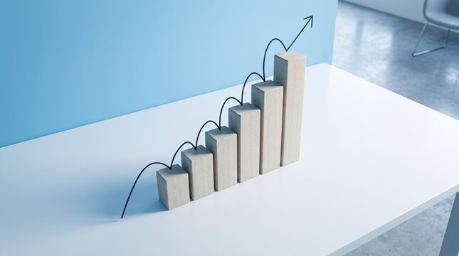 Visualize the powerful upward trajectory of financial prosperity and business advancement with this dynamic chart depicting exponential growth and successful strategic development, showcasing