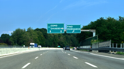 Driving on autostrada to Como and Chiasso © Joachim