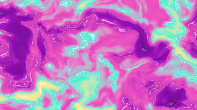 Marble ink swirl seamless loop fluid art pink purple cyan yellow liquid flowing pastel paint marbling patterns churn and swirl for beauty brands fashion intros product promos and VJ sets