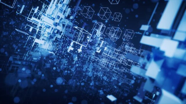 Abstract Digital Circuit Technology Background with Futuristic Data Network