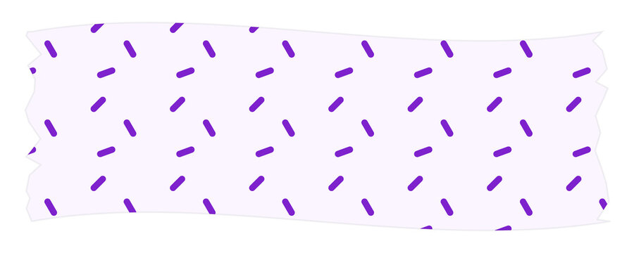 Purple decorative washi tape with random dash and sprinkle pattern design
