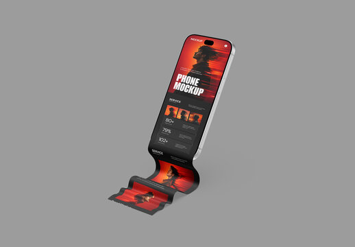 Long Scrolling Smartphone Website Mockup