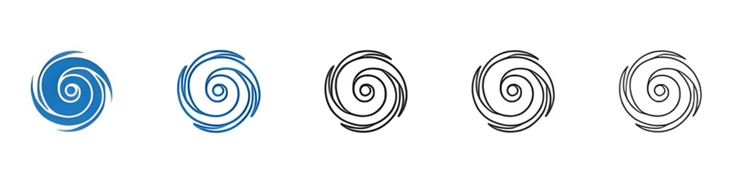 Hurricane icon Isolated flat vector in outline. Thin line customizable illustration. Contour symbol. Vector isolated outline drawing. Editable stroke