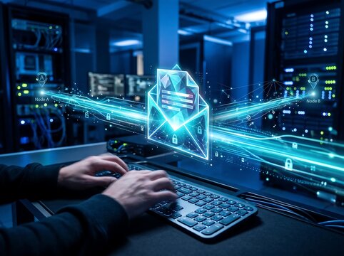 Secure Email Transfer Across Server Network