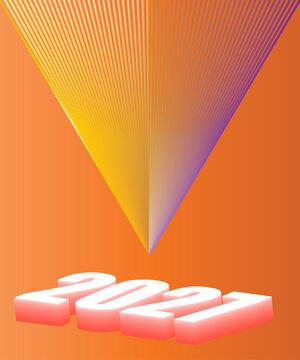 2027 Abstract Gradient Light Background.Vibrant abstract gradient light beam converging on bold 2027 text, perfect for modern design, creative projects, and futuristic year concepts.