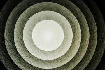 Fototapeta premium Abstract background with concentric circle patterns, textured effects. Dark to light gradient creates radial symmetry in geometric design. Minimalist circular shapes overlap to form elegant visual