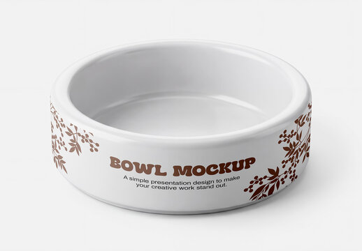 White Ceramic Bowl Mockup