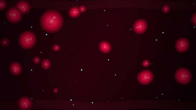 Abstract 3D Animation of Red Blood Cells Flowing Through a Blood Vessel