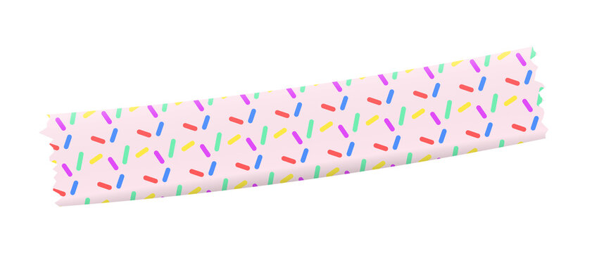 Colorful sprinkle dash pattern washi tape for scrapbook and crafts