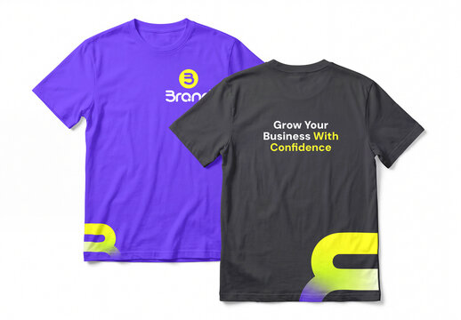 Front and Back T-Shirt Mockup