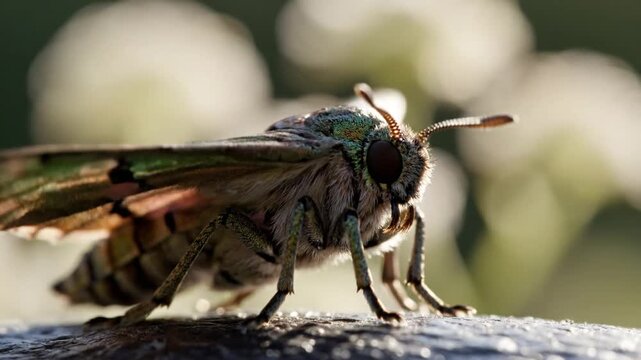 Macro View of a Detailed Sphinx Moth