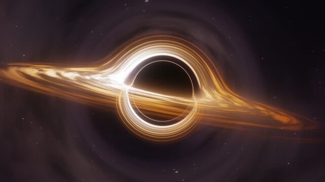 Realistic Black Hole with Glowing Accretion Disk in Deep Space
