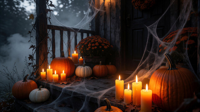 Sensory Halloween Porch with Glowing Lanterns