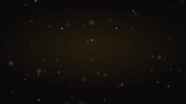 Soft golden light orbs floating weightless on near black &mdash; warm loop for meditation videos and brand films