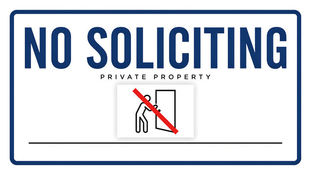 no soliciting