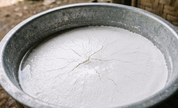 Fresh Tapioca Starch After Natural Settling Process