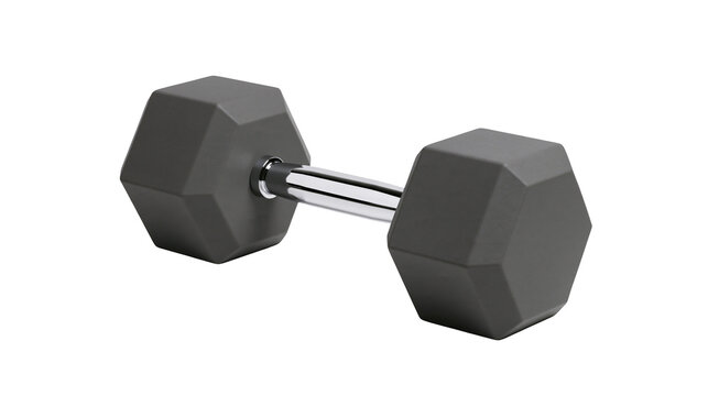 Isolated heavy gym dumbbell for fitness and bodybuilding, workout equipment, exercise tools