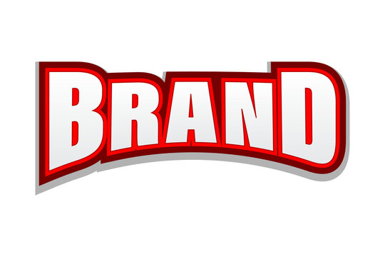 BRAND 3D Style Text for Product Promotion and Advertising. BRAND 3D Typography for Business Marketing and Promotional Design. 