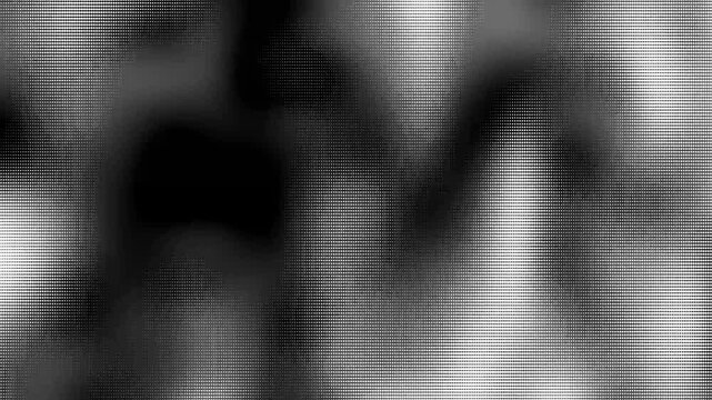 Animated Abstract Technology Background with Random Dots and Geometric Grid on Black, Futuristic LED Halftone and Moire Pattern with Smooth Loop Motion 4K
