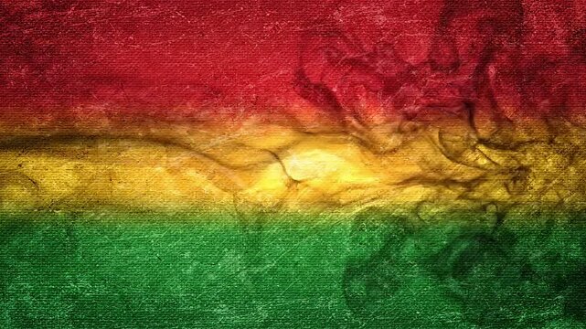 Rasta Flag Texture on White Background