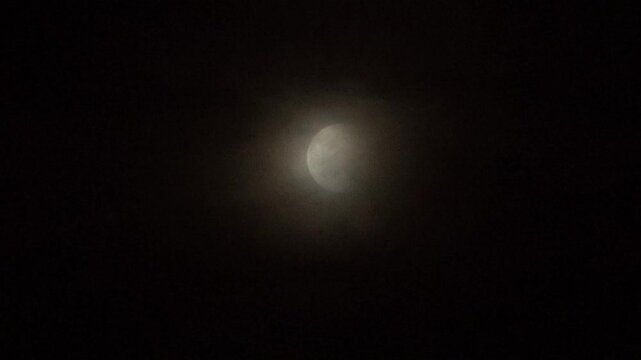 Moon full clouds eclipse noise diffused haze very heavy