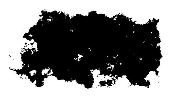 Abstract ink brush slow. ink splatter compositing. dynamic black energy burst transition effect for music videos, alpha layer filter on a white background, overlays explosion and motion graphics.