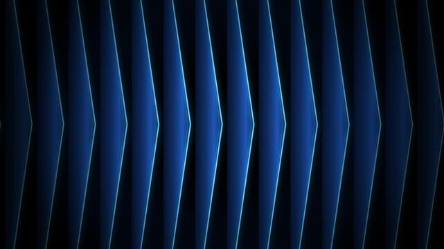 Blue Neon Chevron Geometric Pattern Motion Background