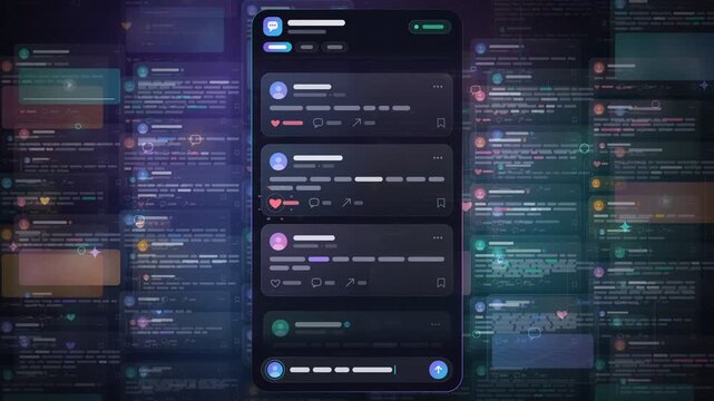 Social Media Comment Section Scrolling on Mobile Phone Interface