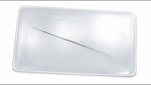 A plastic tray with a needle inserted for various uses