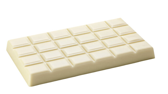 Isolated white chocolate bar, delicious sweet dessert candy, rich indulgence, tempting treat