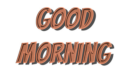 Good morning retro style png typography © Rawpixel.com