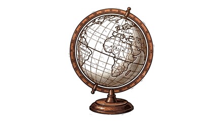 antique globe isolated on white © villo
