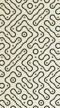 Seamless soft forest and bronze celtic knot pattern background loop