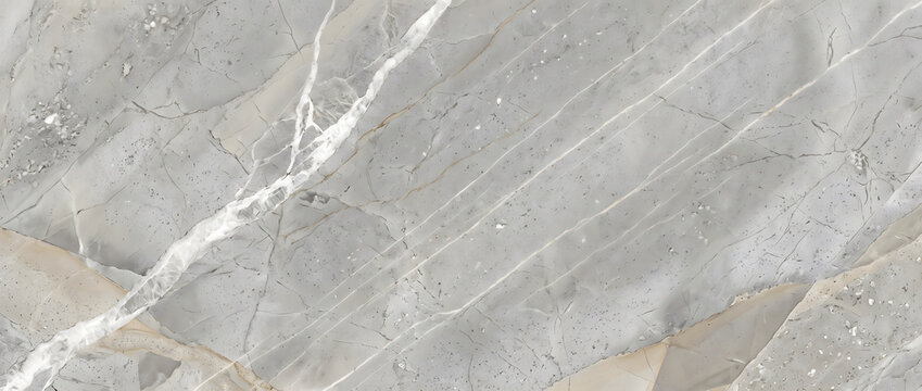 Sophisticated gray marble texture with bold white vein streaks and fine diagonal lines for a modern luxury background for commercial interior design use
