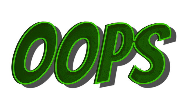 Oops png comic retro typography