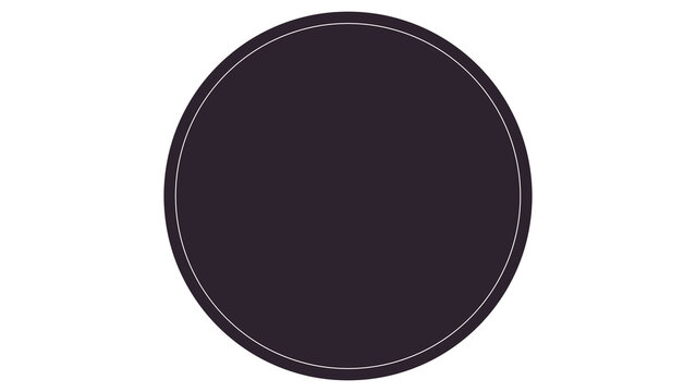 Dark purple circular badge with white dashed border purple circle round label stitched edge graphic icon design element white outline flat design graphic resource web design button