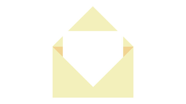 Open yellow envelope with blank white letter inside vector illustration blank paper mail message postal service envelope icon mail graphic mail delivery message symbol envelope document