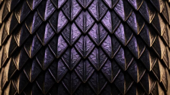 Dark purple metallic dragon scale armor pattern texture.