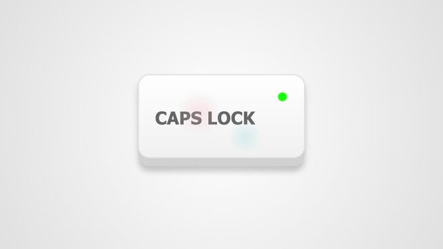 Animated Caps Lock Keyboard Key Toggling On and Off
