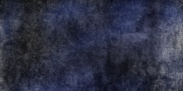Dark Blue Grunge Texture Background with Vintage Distressed Wall Surface, Rough Aged Material Effects and Weathered Abstract Details for Retro Wallpaper and Graphic Design