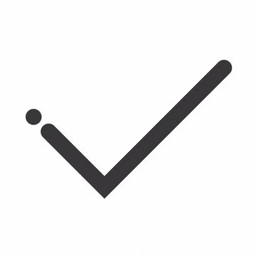 Check animation icon for social media, presentations, videos, websites. Alpha Channel