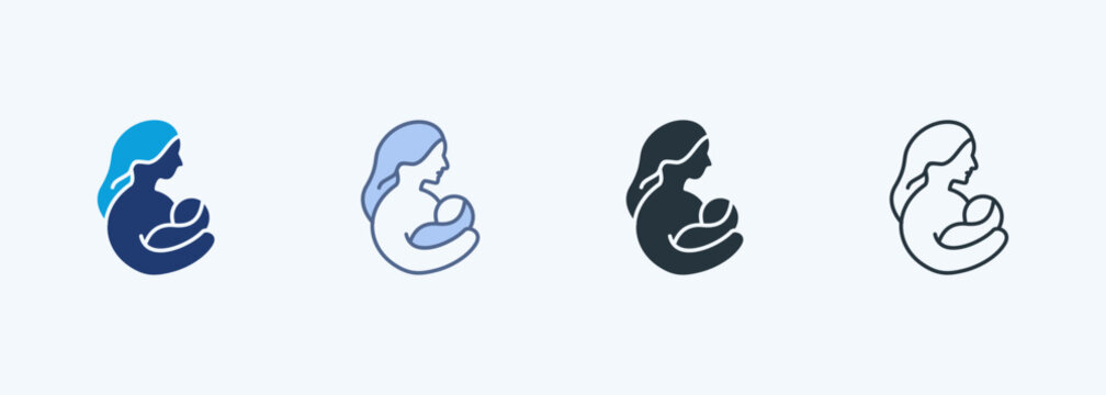 Breastfeeding Multiple Style Icon Collection
