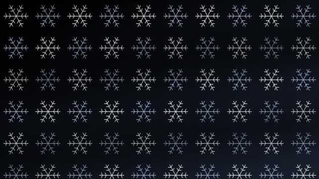 Soft midnight snowflake pattern background seamless loop