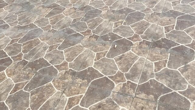 Natural Brown Stone Paving Texture Background