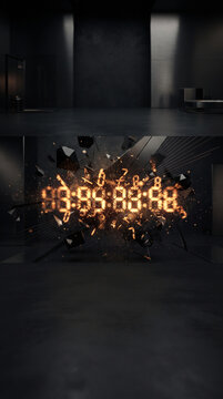 Conceptual Black Friday urgency background featuring a generic digital countdown represented by glowing abstract numerals without readable specific numbers